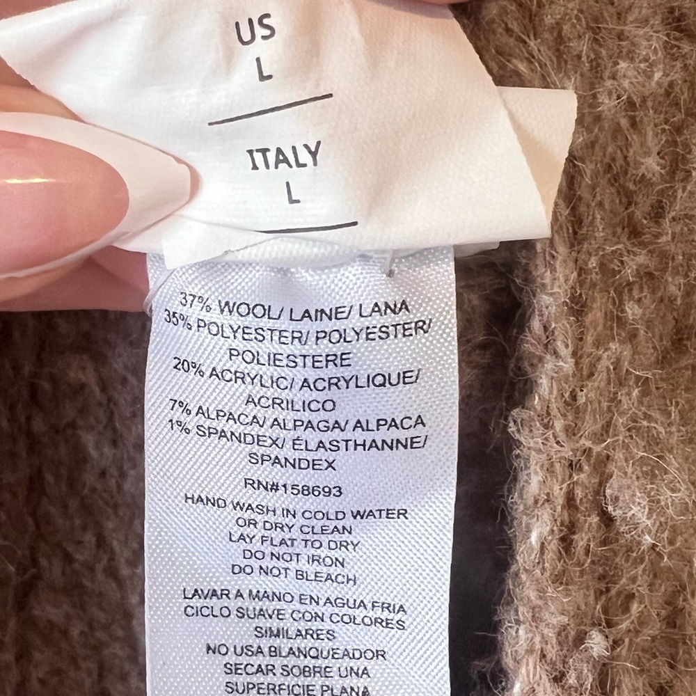 NICHOLAS ($220 retail) Tan Wool Blend Sweater Skirt size large - Picture 3 of 5